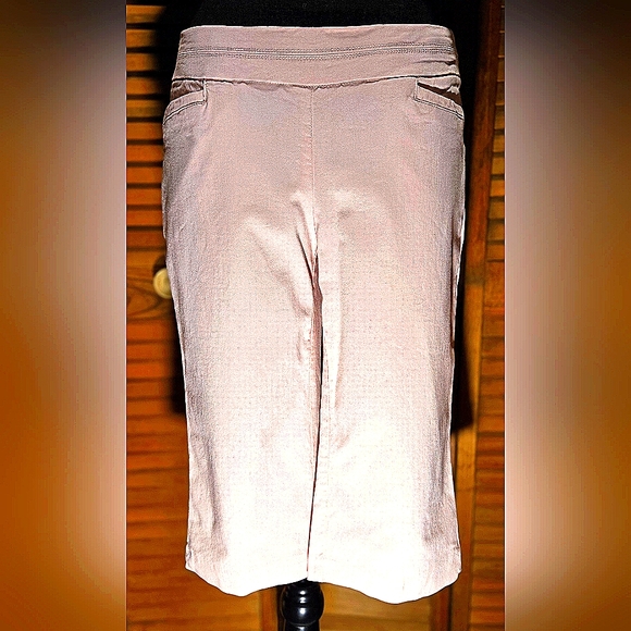 Apt. 9- Brynn Collection, Soft Pink Capris Comfortable Stretch Knit - Picture 1 of 11